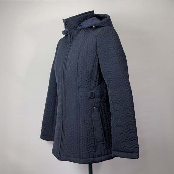 Gallery Lord & Taylor Women’s Hooded Quilted Jacket in Blue Size SP - Picture 7 of 11